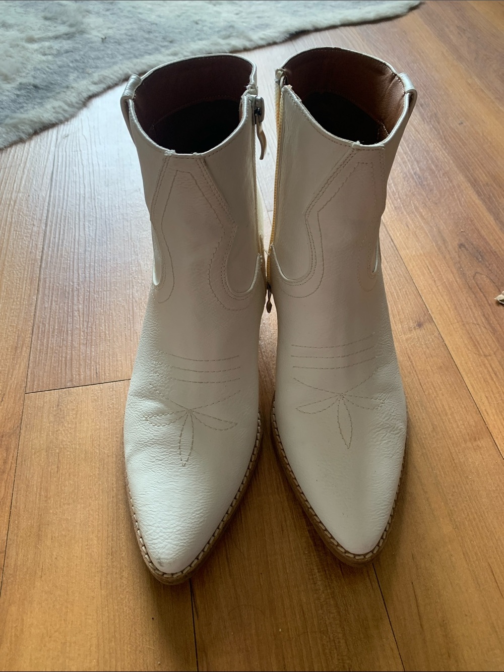 White Beast Fashion Western Inspired Ankle Boots